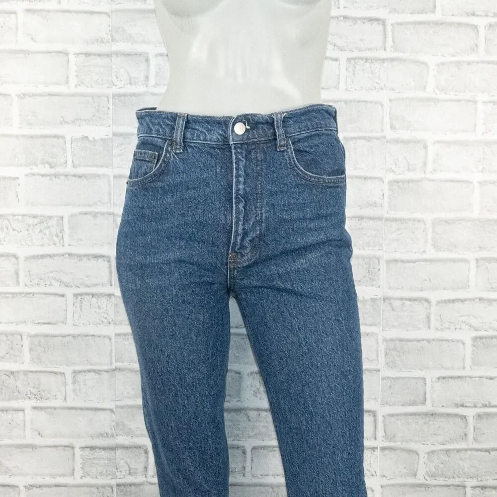 Reformation Women's Lisa High Rise Straight Leg Denim Jeans blue wash sz 26 - Picture 7 of 10